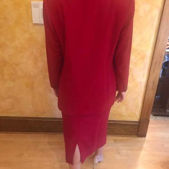 Vintage Wool & Cashmere Serena Ruby Red Jacket 8 - Picture 3 of 6